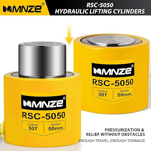 Miniatura 32 de 10T 2 "Stroke Hydraulic Cylinder Jack Sets Porta Power Ram Jack Kits de cilindro de elevación de efecto único se retrae automáticamente con bomba