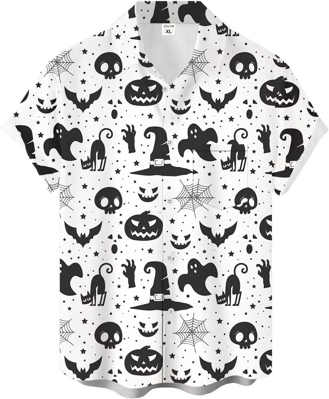 Halloween Bowling Shirts for Men Short Sleeve Regular Hawaiian Fit Casual Button Down Beach Shirts