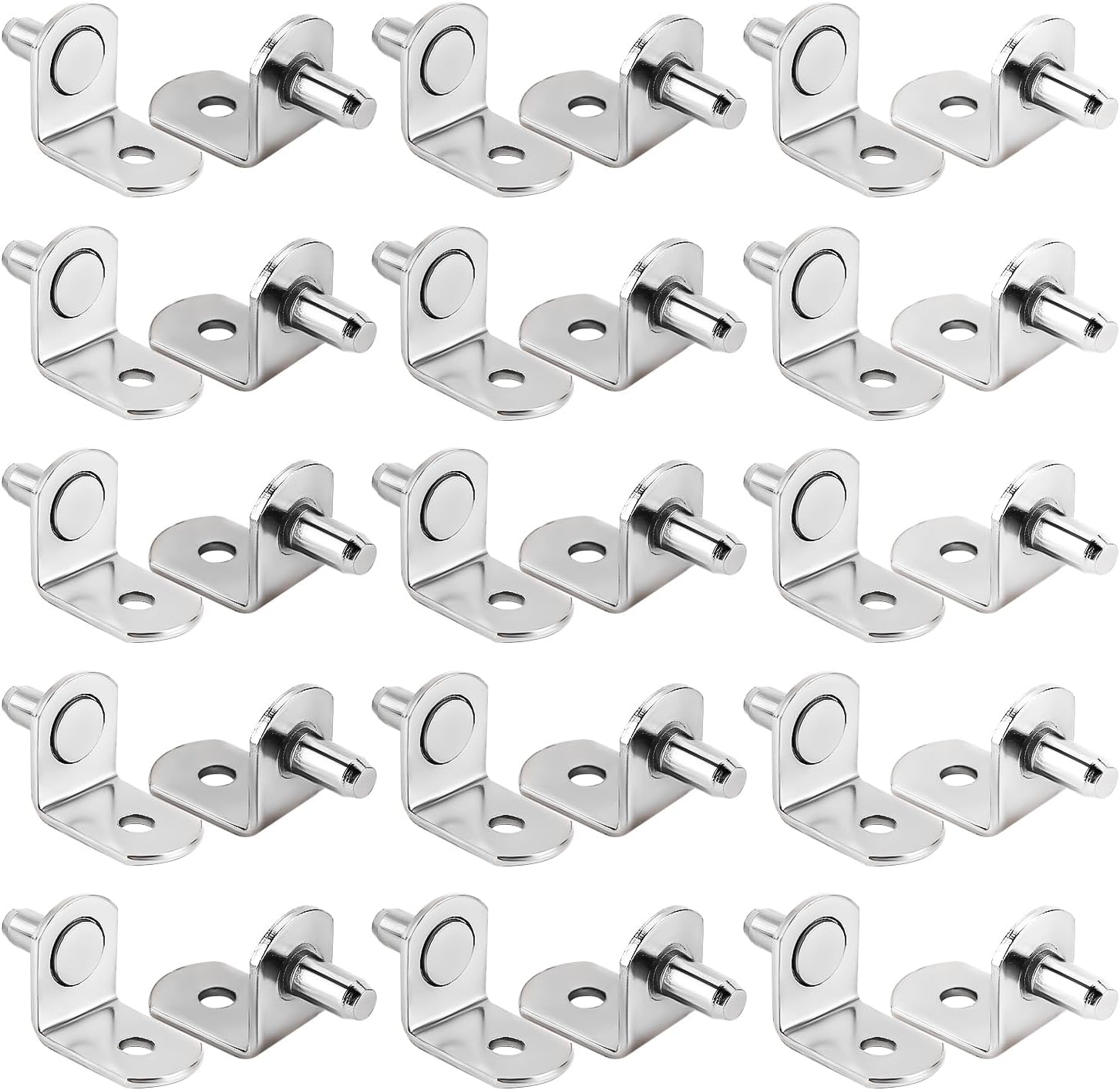30pcs Shelf Support Pegs, 1/4 Inch LShaped Shelf Bracket