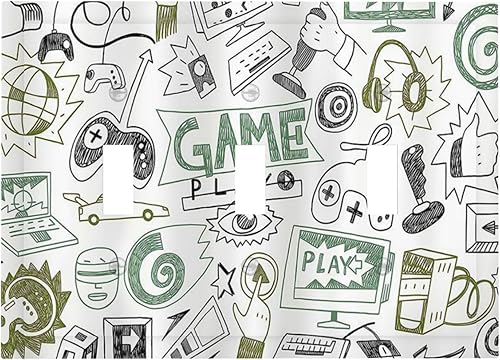 Vista 735 de Cubiertas decorativas de salida de estrella de mar playera, tablero de madera azul de concha de mar de 1 banda, decoración individual GFCI, placa