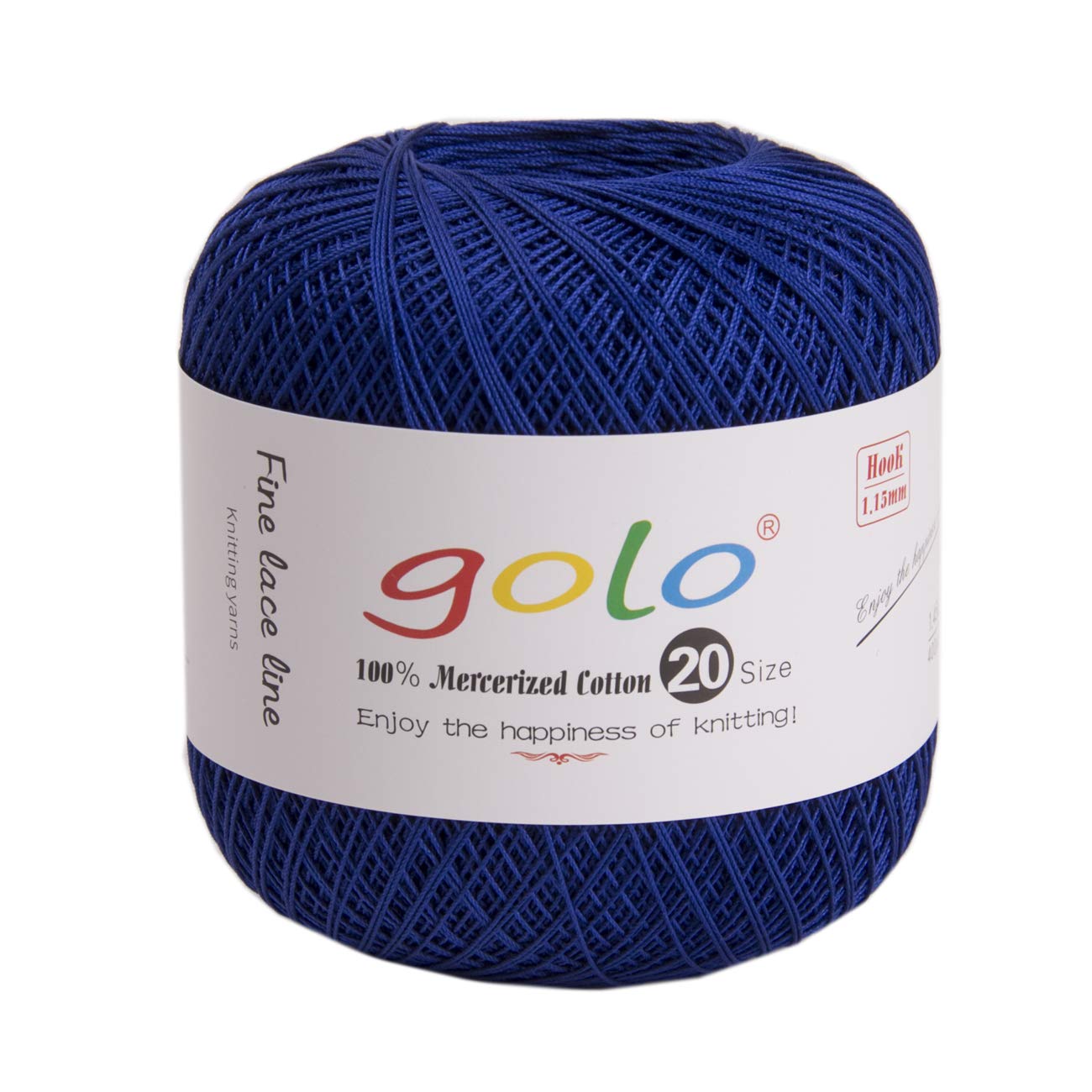 golo Crochet Thread Size 20 for Hand Knitting Crochet Yarn for Hand Knitting (Sapphire Blue)8-170 — image 1