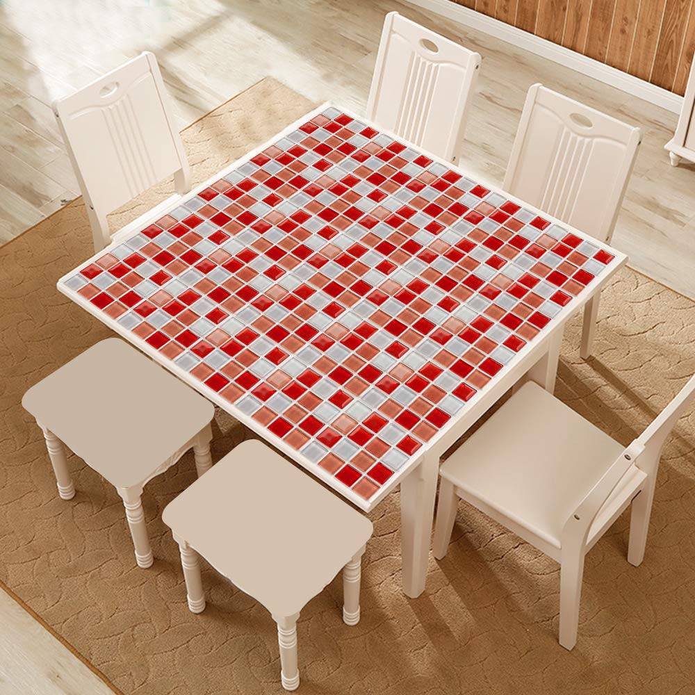 Adhesivo Para Azulejos Impermeable KIMISS - 18 Piezas De 10x10 Cm, Para Paredes Lisas, Fácil Aplicación Y Reutilizable