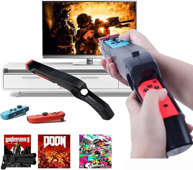 N-Switch Joy-Con Comfort Grips Controller Holder, Switch Game Accessories Handheld Joystick Compatible with Nintendo Switch Joycons(Gamepad Not Included)