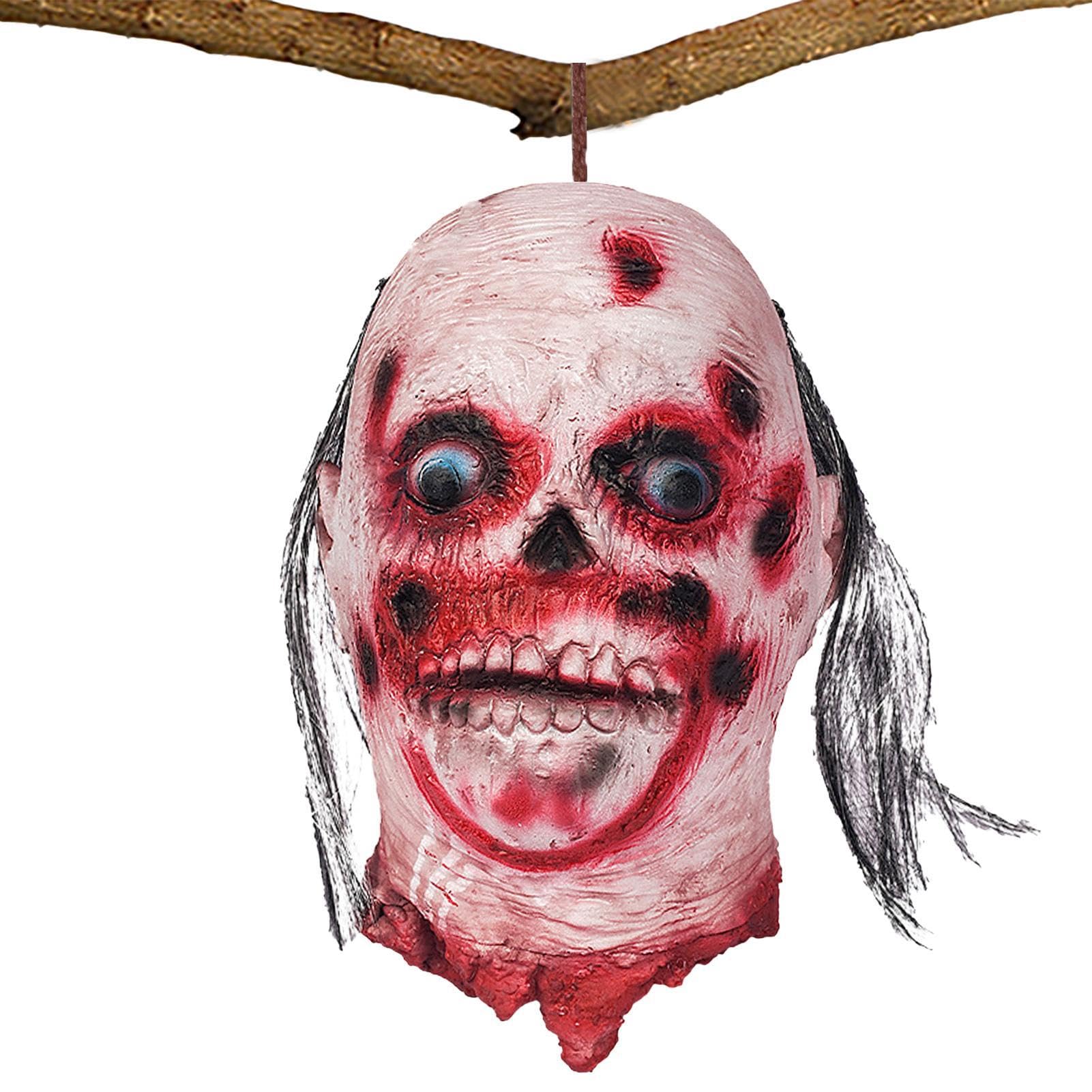 Accesorios de Halloween con Peluca Herida de Miedo Realista Sin Olor