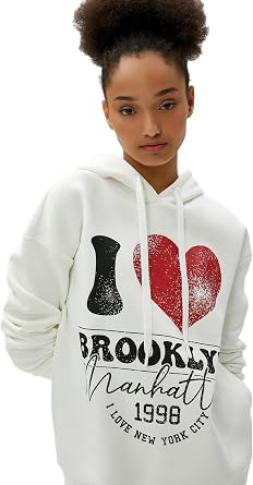 ardonlu Kap onlu Oversize Sweatshirt Kolej Bask l  Ribanal