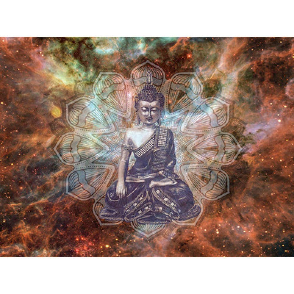 Peinture diamant Bouddha 40x50 contre le stress : kit complet mosaïque 5D facile