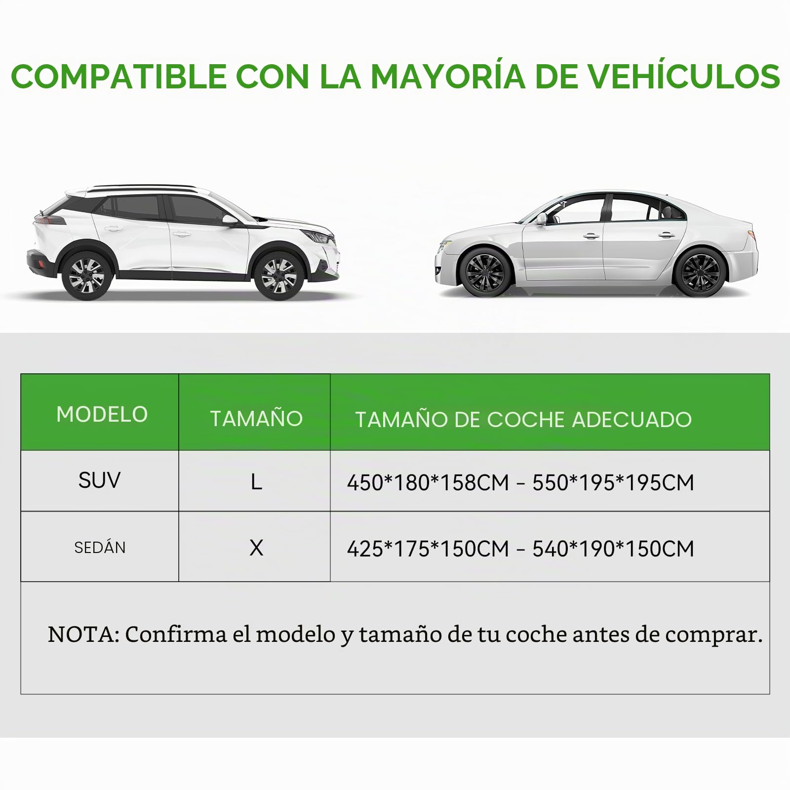 Funda para Coche Exterior Ninonly 210D Fundas para Coche Impermeable Cubre Coches Exterior Tira Reflectante Garaje Exterior para Coche Anti-UV Resistente al Polvo Negro(SUV Up to 4.5-5.5M)