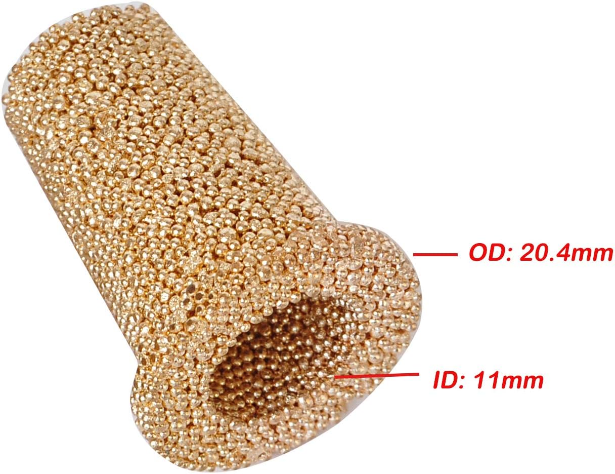AC PERFORMANCE AN6 Billet Inlet Fuel Filter Element with 150 Micron Bronze Insert Element