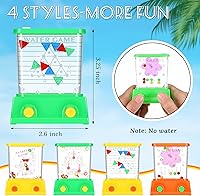 Vista 2 de Gejoy Juego de 4 piezas de juguetes de agua de mano para canasta de Pascua para niños, juego de mano para lanzar anillos de agua, mini retro