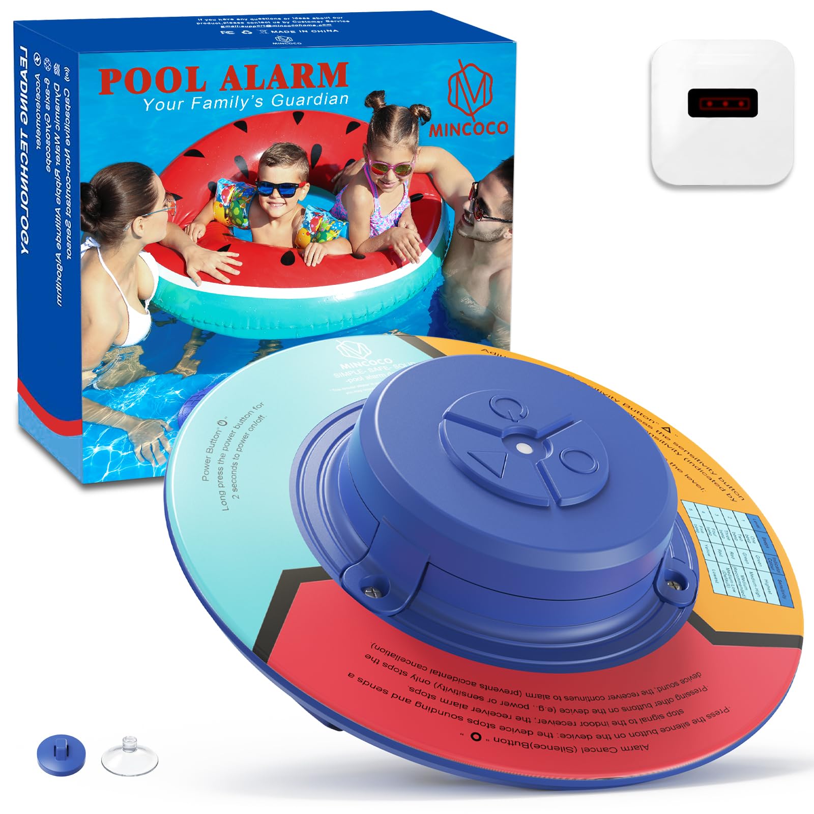Photo 1 of Pool Alarm for Inground & Above Ground Pools, Floating Pool Safety Alarm for Kids and Pets, No WiFi Needed, Smart Dynamic Wave Algorithm with 5 Sensitivity Levels – Simple, Efficient & Reliable (Blue)
