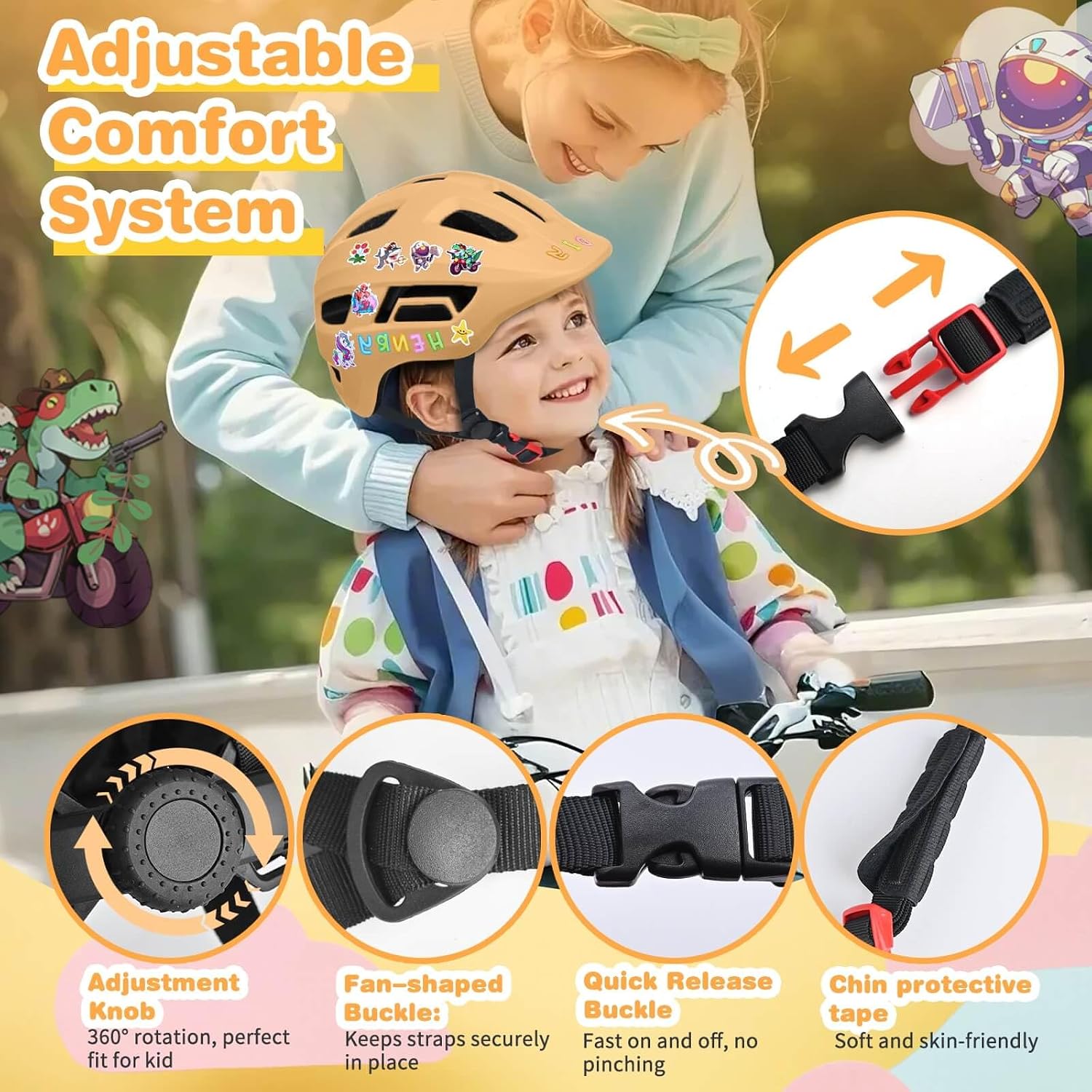 Toddler Helmets 2-4 Years 3-5 5-8 Kids Bike Helmet for Toddlers Age 1-3 Baby Bike Helmet Adjustable Lightweight Cycling Bicycle