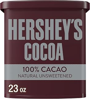 Hershey's Natural Unsweetened Cocoa Powder 23 oz Can - 100% Cacao, Gluten-Free Baking Staple for Hot Cocoa & Desserts