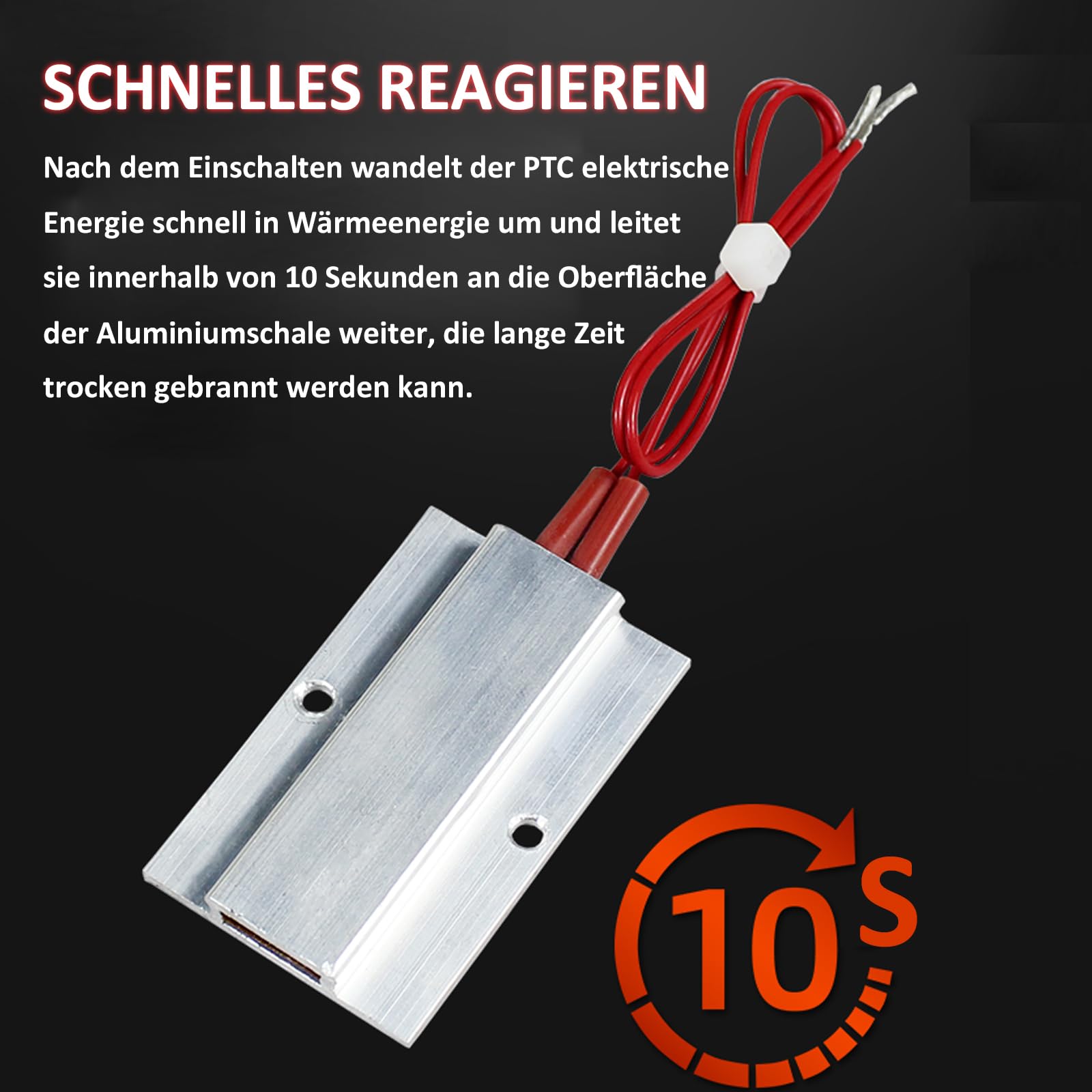 PTC-Thermostat-Heizplatte 220V 80C, Luftheizung mit konstanter Temperatur Hochleistungs-PTC-Heizelement Heizung AC/DC für 3D-Drucker, PTCYIDU