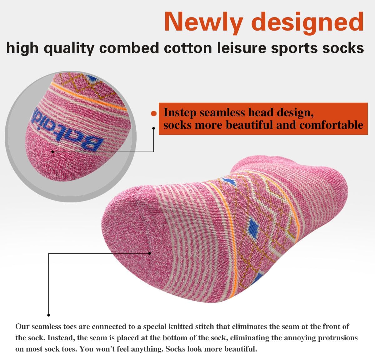 Anti-blister Thick Cushioned Wicking Odor Resist Athletic Casual Ankle Socks 6 Pairs - Image 3
