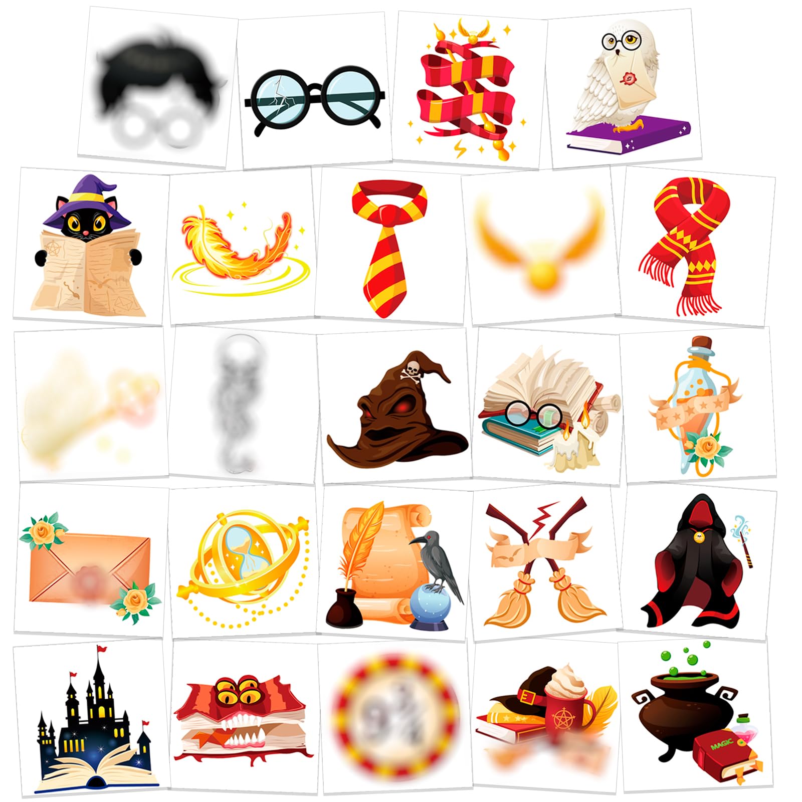 HOWAF Tatuaggi Temporanei Per Bambini: Set Halloween Con Glitter E Disegni Luminescenti, Adesivi Finti Impermeabili Per Festa E Sacchetti Regalo