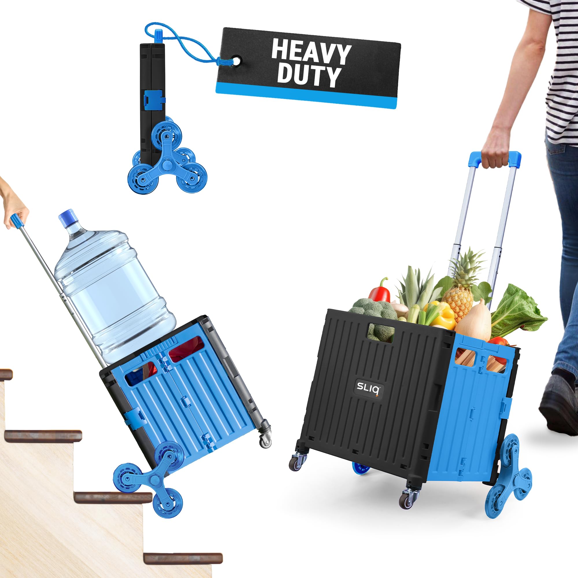 Amazon.com: Heavy Duty Cart with Wheels and Telescopic Handle