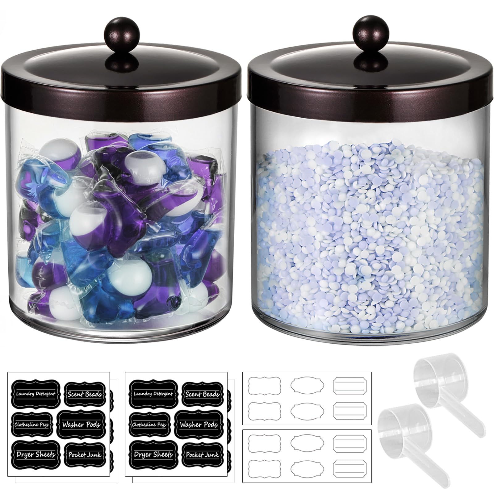 50oz Laundry Pods Container - Black 2 Pack -9 50oz Laundry Pods Container - Black 2 Pack -9