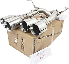 SRS Axleback Exhaust POLISH Compatible/Replacement for 2015-2021 SUBARU WRX/STI 4" TIPS