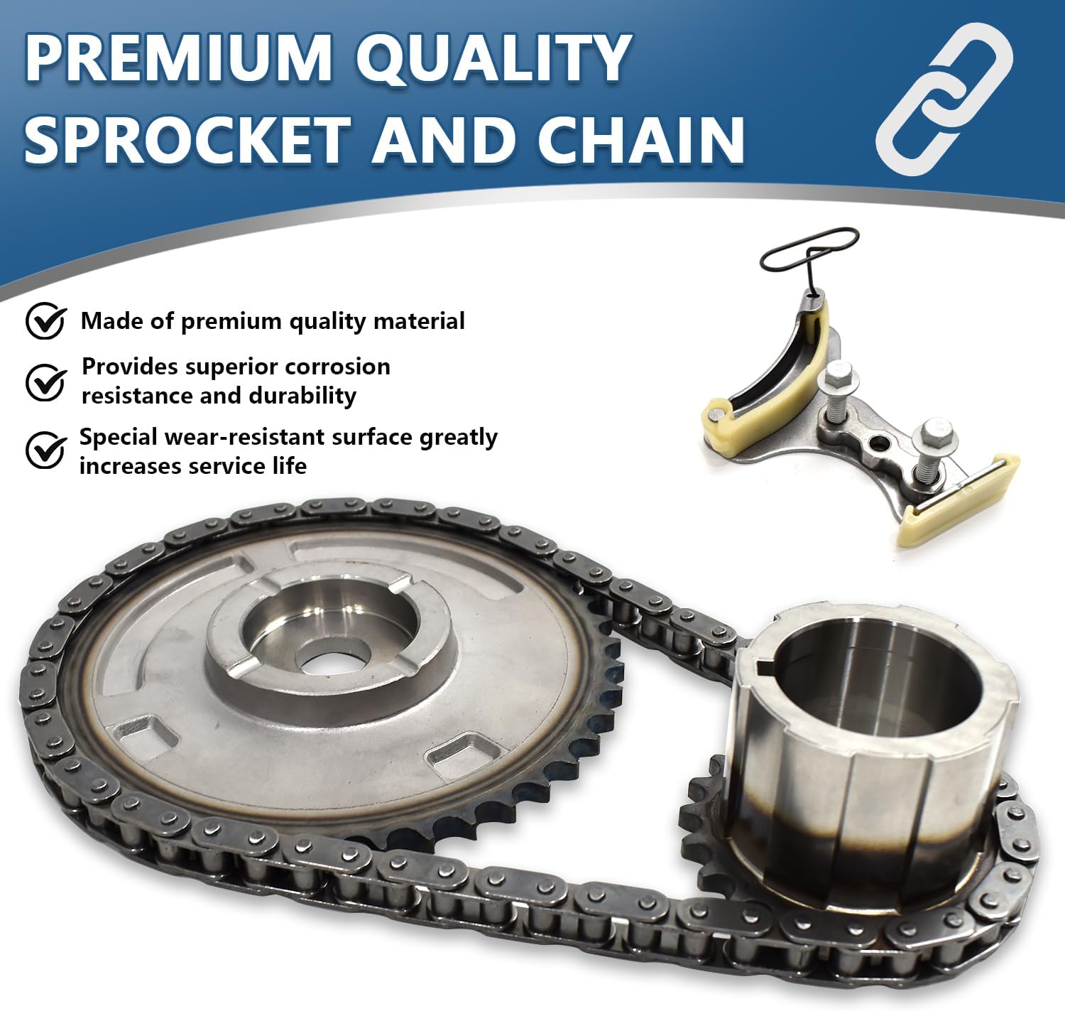 5.3L NON-AFM Camshaft Lifter Kit Non VVt for 2007-2013 Chevrolet Avalanche Silverado 1500 Tahoe Trailblazer, GMC Sierra Yukon Envoy, Buick SAAB Isuzu, w/Timing Chain Head Gasket # HS26191PT