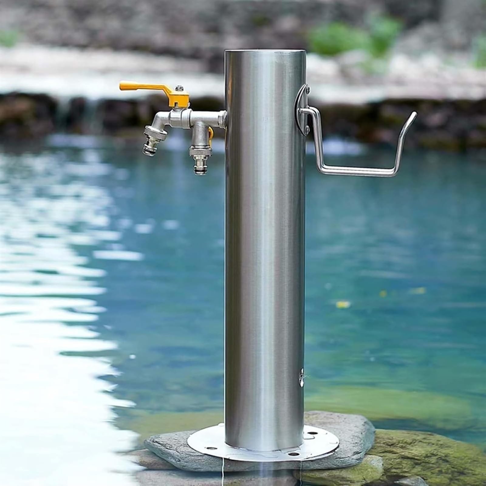 BHGFYXBS Freestanding Garden Water Column Freestanding Hose Stand With Faucet,Anti-Freeze Water Pipe Vertical Water Hydrant Decorative Water Feature Fountain,One Color-20.5 * 50cm kit 4