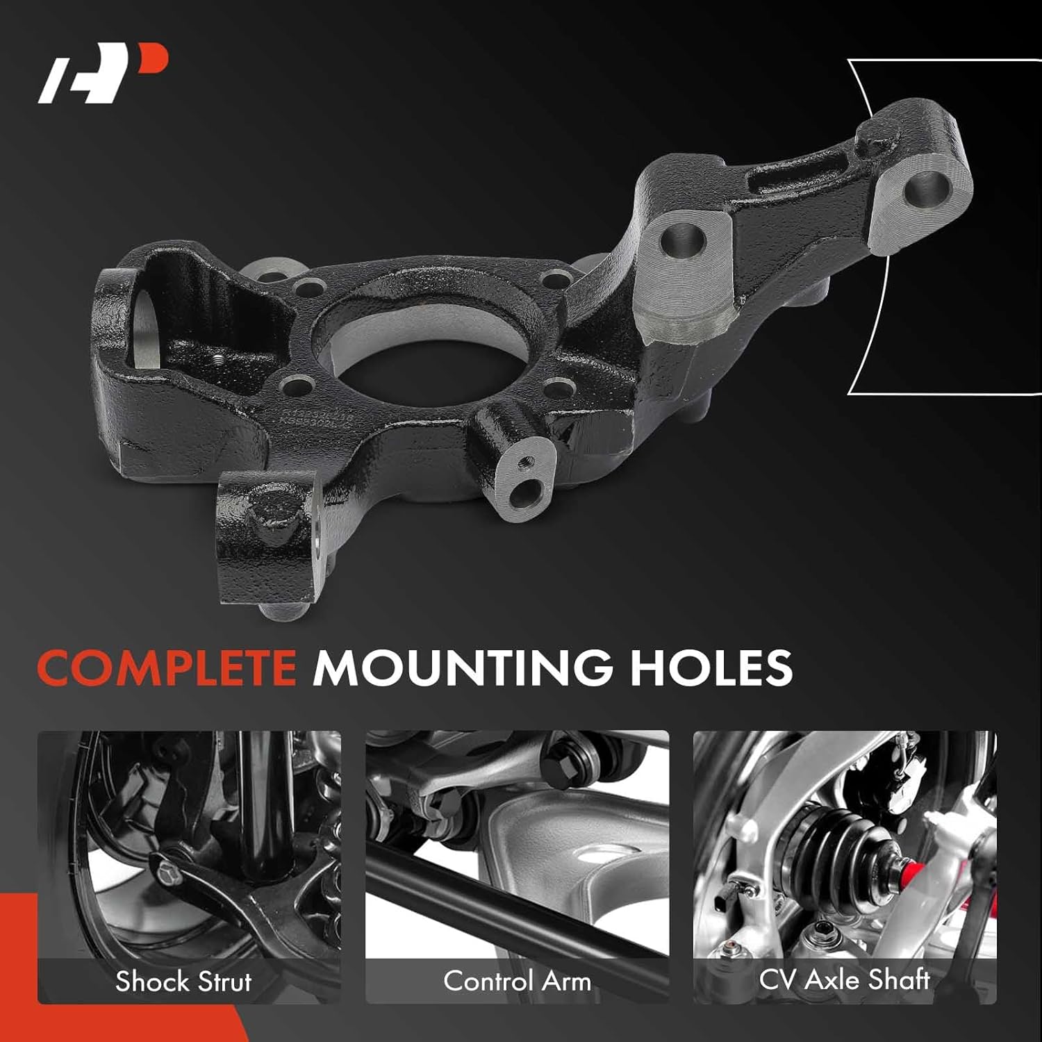 A-Premium Front Right Suspension Steering Knuckle Compatible with Chrysler 200 2011-2014, Sebring 2007-2010 & Dodge Avenger 2008-2014, Passenger Side