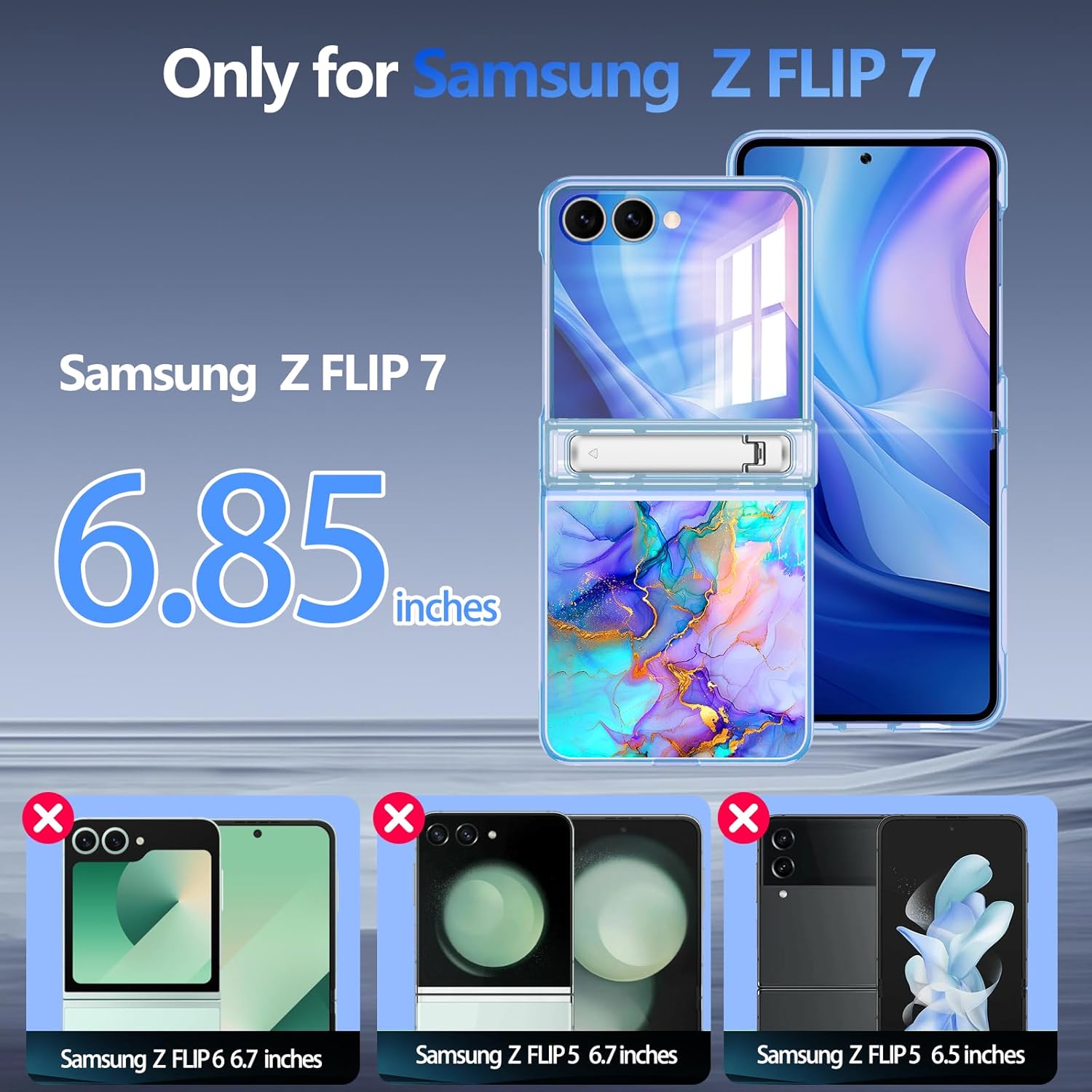 Casetego for Galaxy Z Flip 7 Case Magnetic,[Compatible with MagSafe][Built-in Screen Protector][Kickstand][Hinge Protection] Slim Shockproof Cute Women Girl Case for Samsung Galaxy Z Flip 7,Colorful
