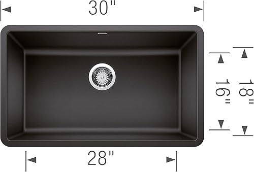 Miniatura 3 de BLANCO 442534 Precis - Fregadero de cocina de 30 pulgadas (30 pulgadas)