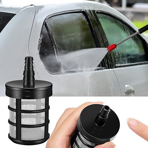 Miniatura 6 de Tondiamo 4 filtros de manguera para el hogar, bomba de agua, filtro de sedimento, 50 malla, manguera de acero inoxidable, filtro de agua, filtro de