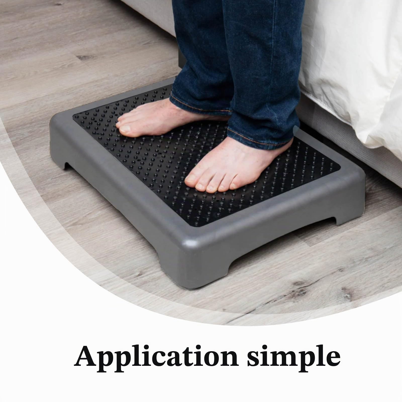 Demi Marches Antidérapantes, Escabeau Antidérapant Demi Marche Empilable, Marchepied D'aide Plateforme D'escalier Mobile, Peut Supporter Jusqu'à 200 kg, pour Les Marches et Les Seuils, Gris
