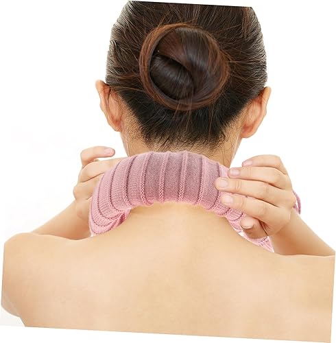 Miniatura 7 de Bolsa de agua caliente para cuello en forma de U con funda extraíble, bolsa de agua segura recargable para alivio de vértebra cervical, lavable,