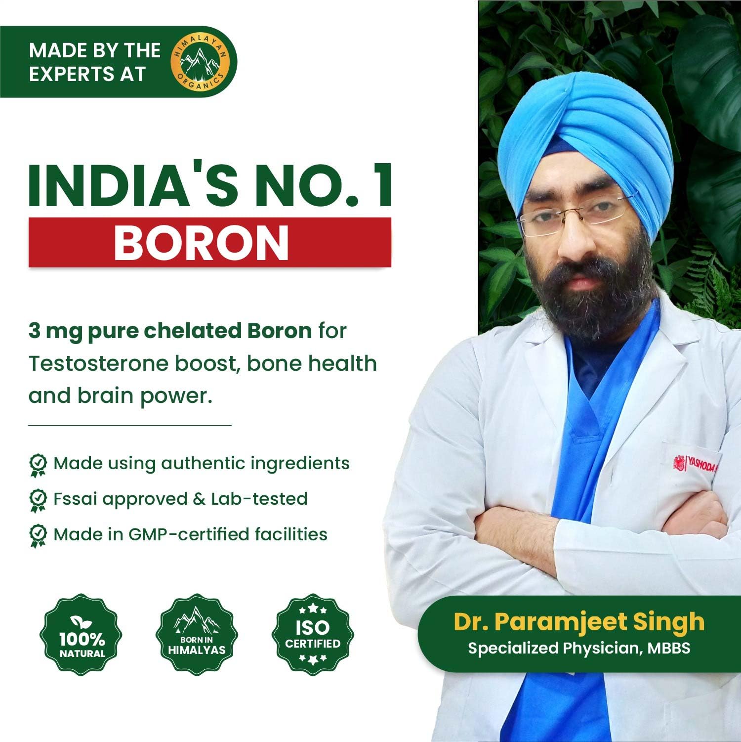 Vlado's Himalayan Organics Boron 3Mg Advance Chelated Supplement For Men & Women | Maintain Harmonal Balance And Improved Bone Strength | Better Flexibility | Cognitive Function -120 Veg Capsule — Amazon image 8