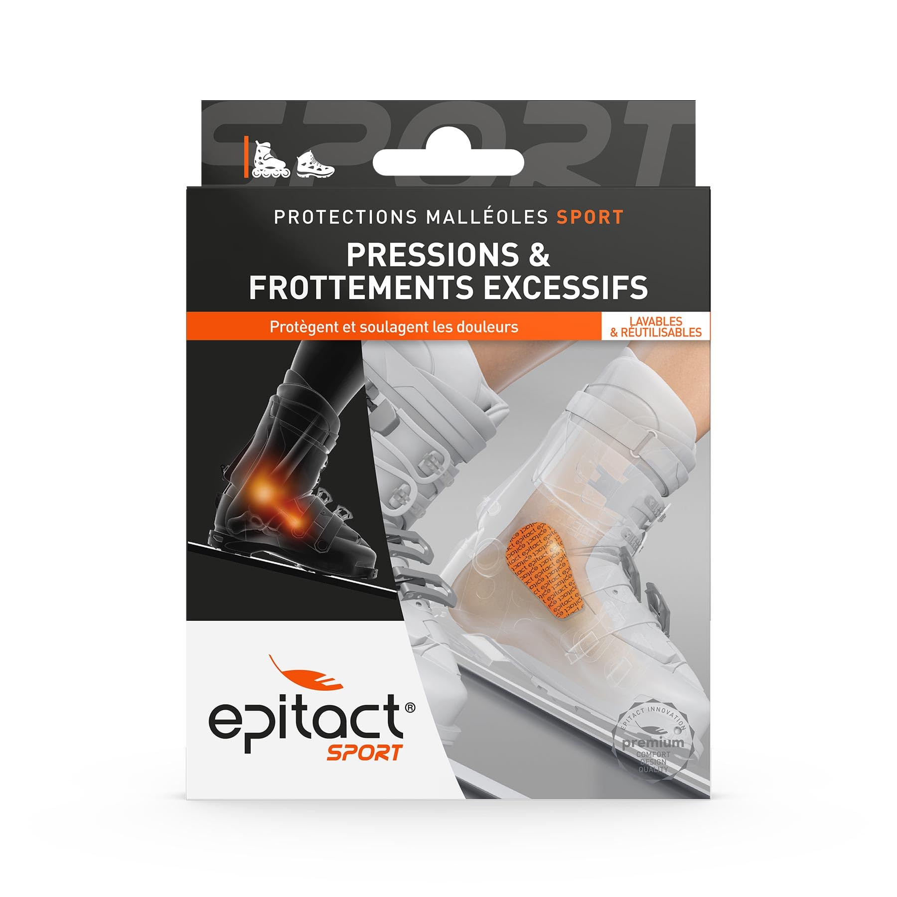 Epitact Protectores de maléolos para patines o esquís, talla única