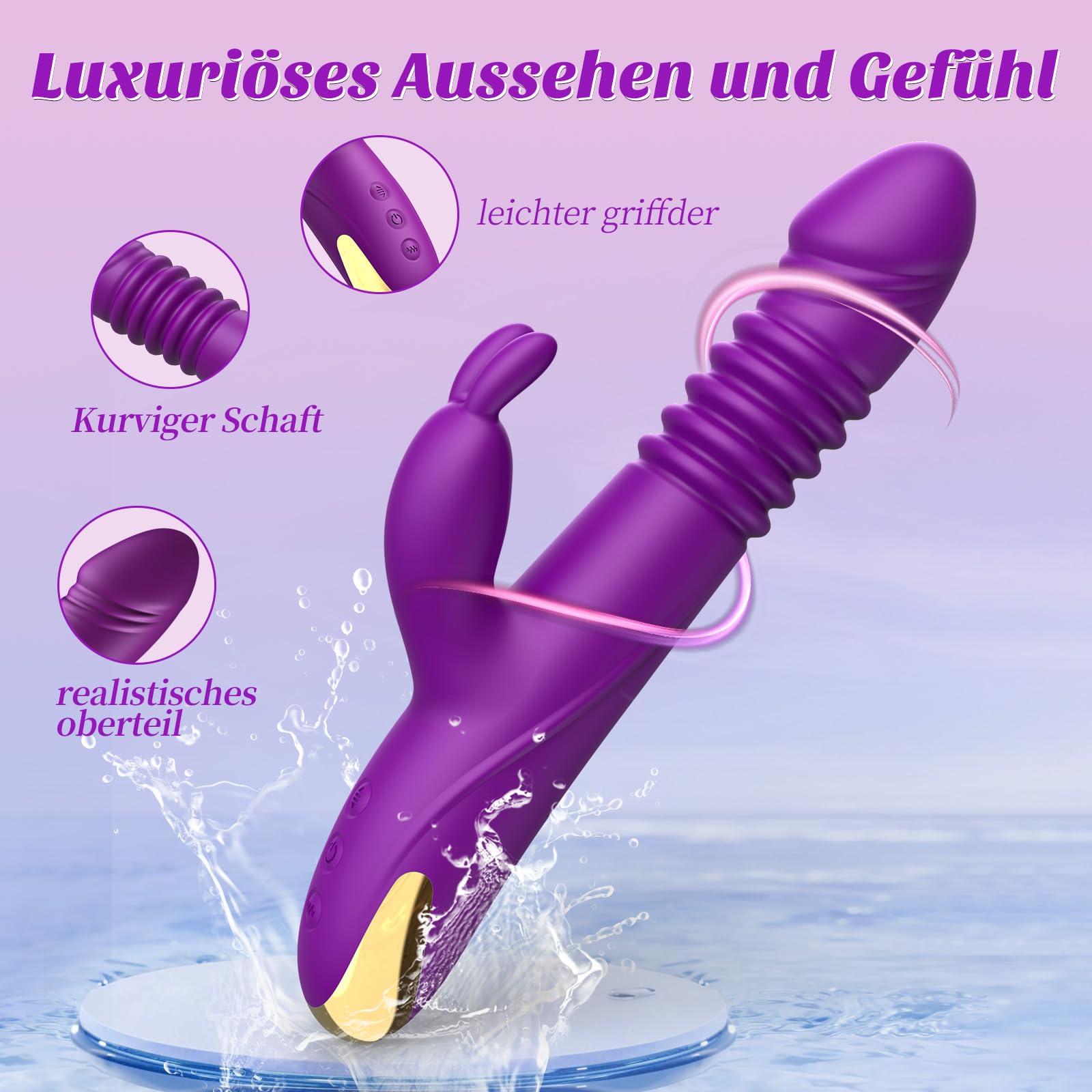 Giocattoli sessuali per donne Dildo Vibratore Funzione Spinta - Set di vibratori per coppie Giocattoli sessuali Punto G Rabbit Vibratori Vibrazione per donne con App