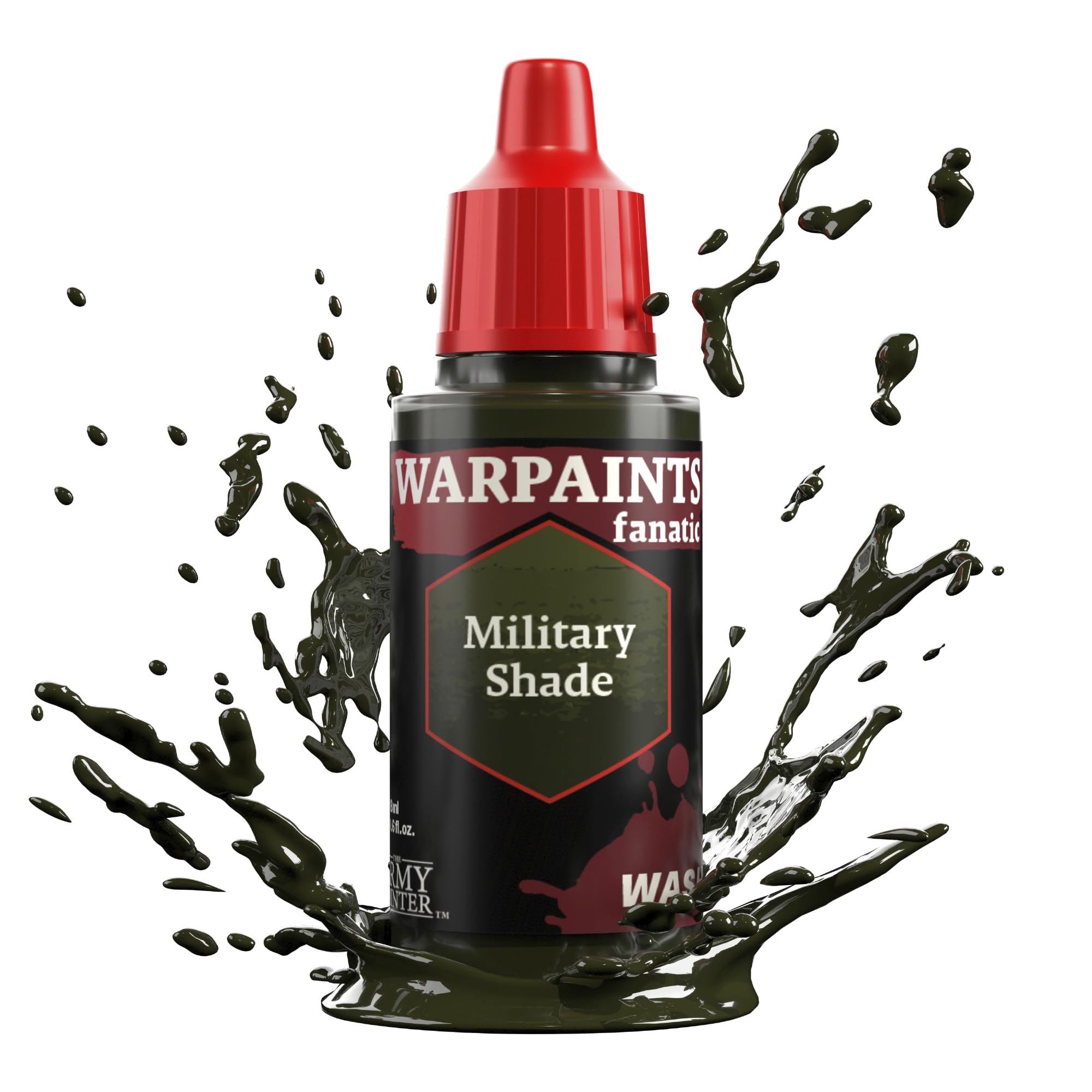 The Army Painter, Warpaints Fanatic Washes Military Shade Single Acrylics, Miniature Hobby Painting, Quality Paint for Miniature Wargaming