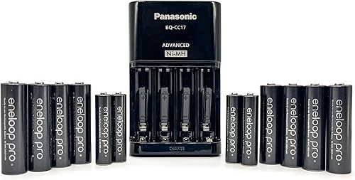Eneloop Panasonic K-KJ17KC84CZ Pro Power Pack 8AA, 4AA y cargador de batería recargable CC17 avanzado