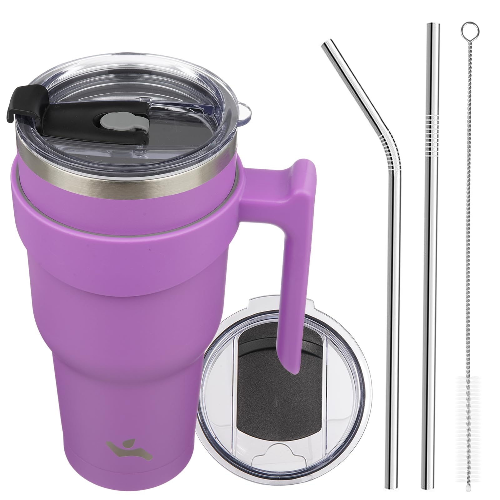 Konokyo 40 oz Tumbler with Handle and Straw, Insulated Travel Mug