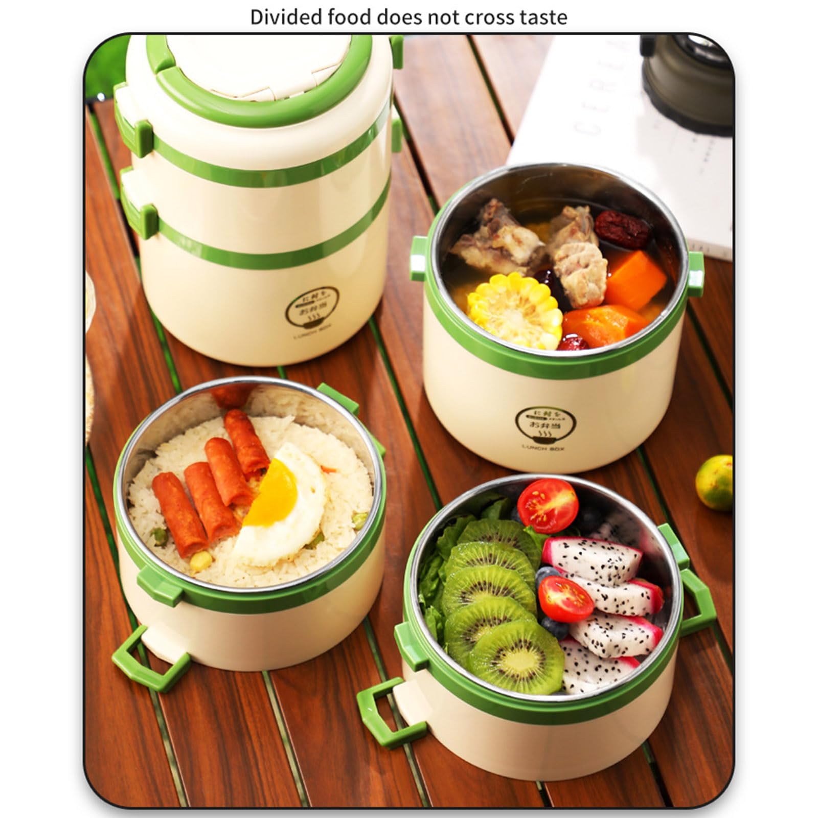 Lonchera de acero inoxidable 304 con aislamiento de doble capa, diseño a prueba de fugas, contenedor Bentos para uso escolar al aire libre, contenedor de almuerzo aislado