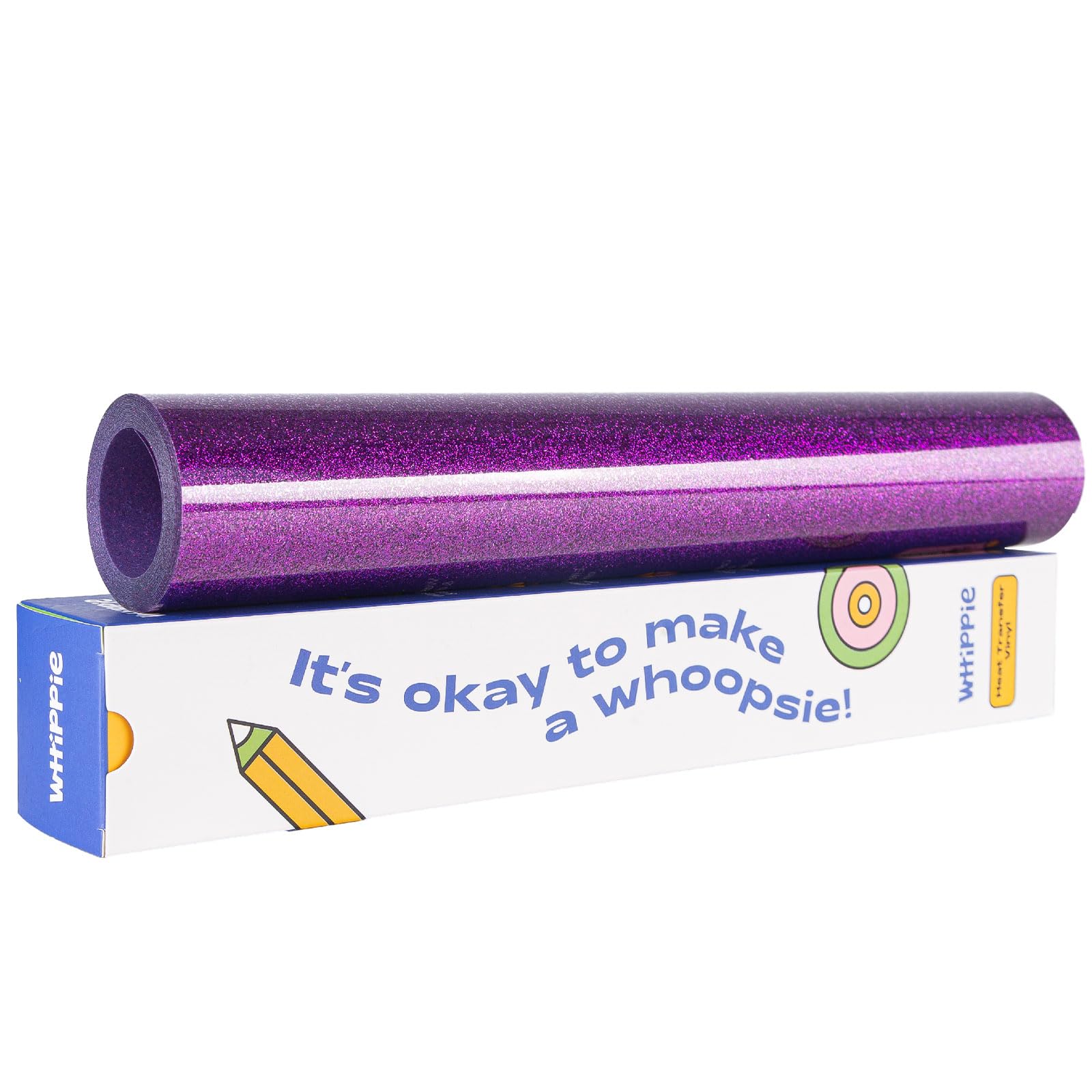 Guangyintong Purple Heat Transfer Vinyl Roll 12"x12ft - Glossy HTV For T-Shirts, Easy Cut & Weed, All Cutting Machines
