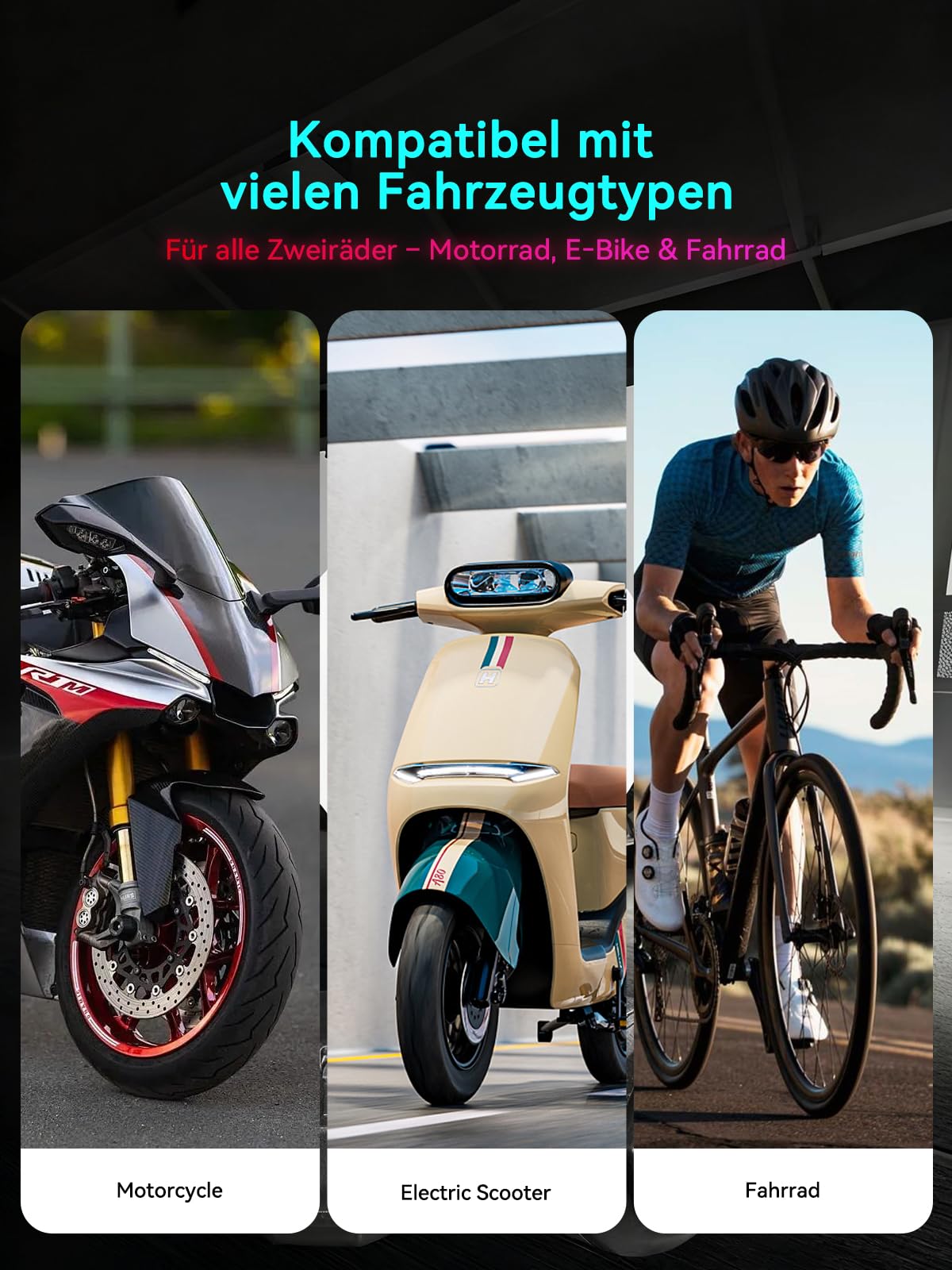 Spedal Reifendruckkontrollsystem TPMS für Motorrad – Bluetooth Reifendrucksens mit App: Druck & Temperatur präzise, Wasserdicht, Echtzeit-Alarm, für iOS & Android (3)