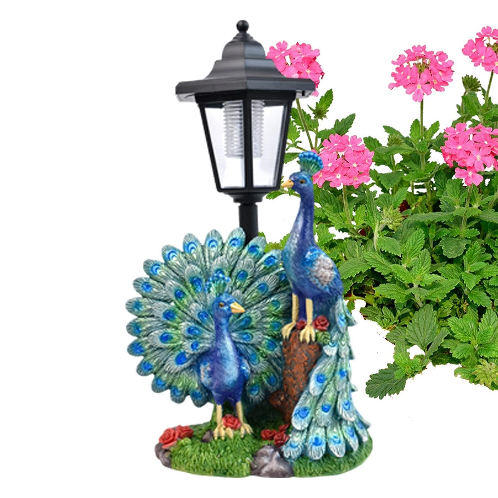 Statue de jardin oiseau solaire pour illuminer votre terrasse et vos allées