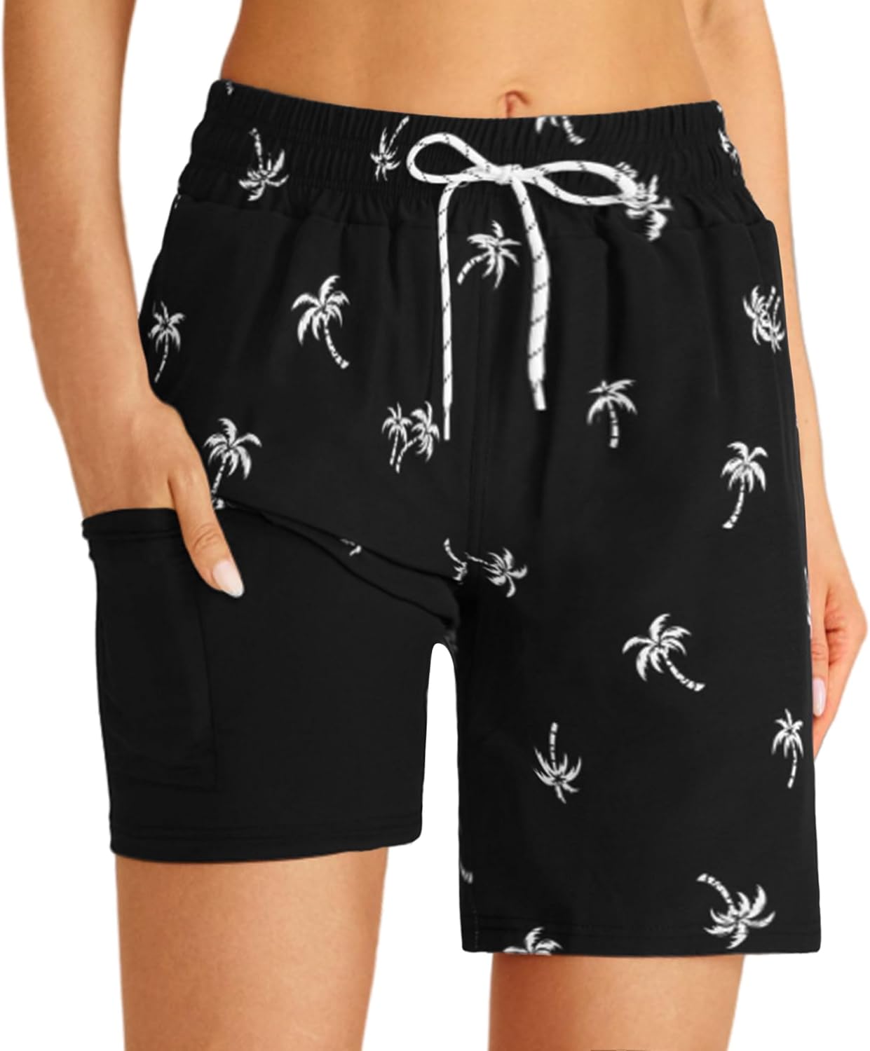 Women's 3''/5''/7'' Swim Board Shorts Quick Dry Beach Shorts with Liner Pockets Swimsuits Bottoms Trunks for Women