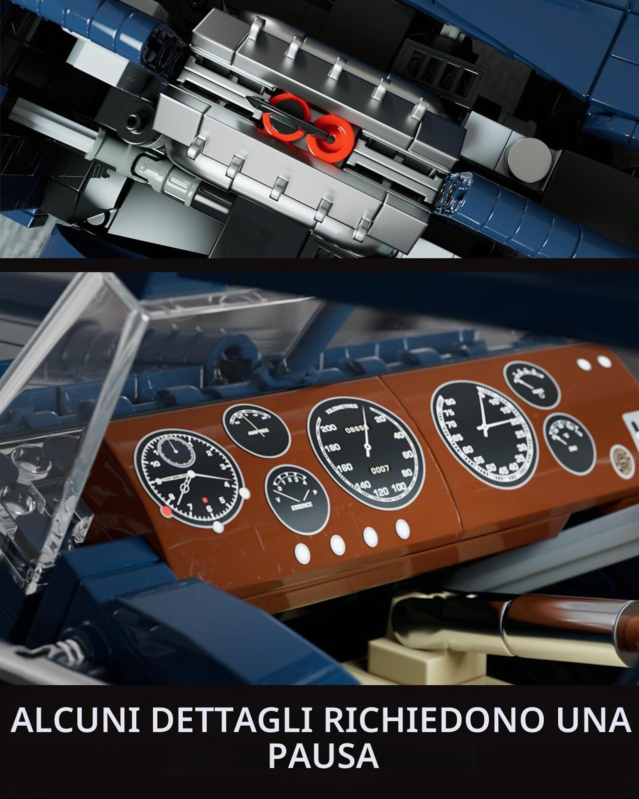 Nifeliz Atlantic, Set di costruzione di auto sportive per adulti, in scala 1:14, modello Grand Tourer vintage, da collezione, modello di costruzione di veicoli classici, regalo per gli amanti delle