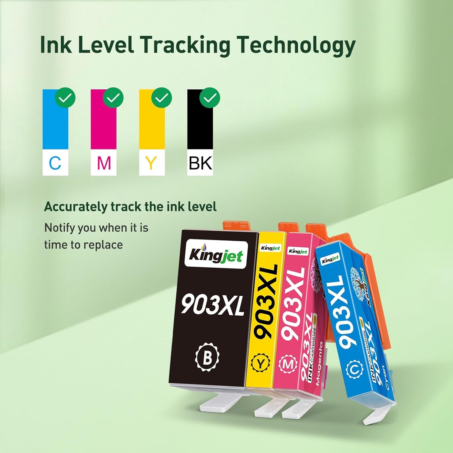 Hp 907XL/903XL - SWITCH Pack x 4 jet d'encre équivalent à 6M19AE, T6M03AE, T6M07AE, T6M11AE - BCMY