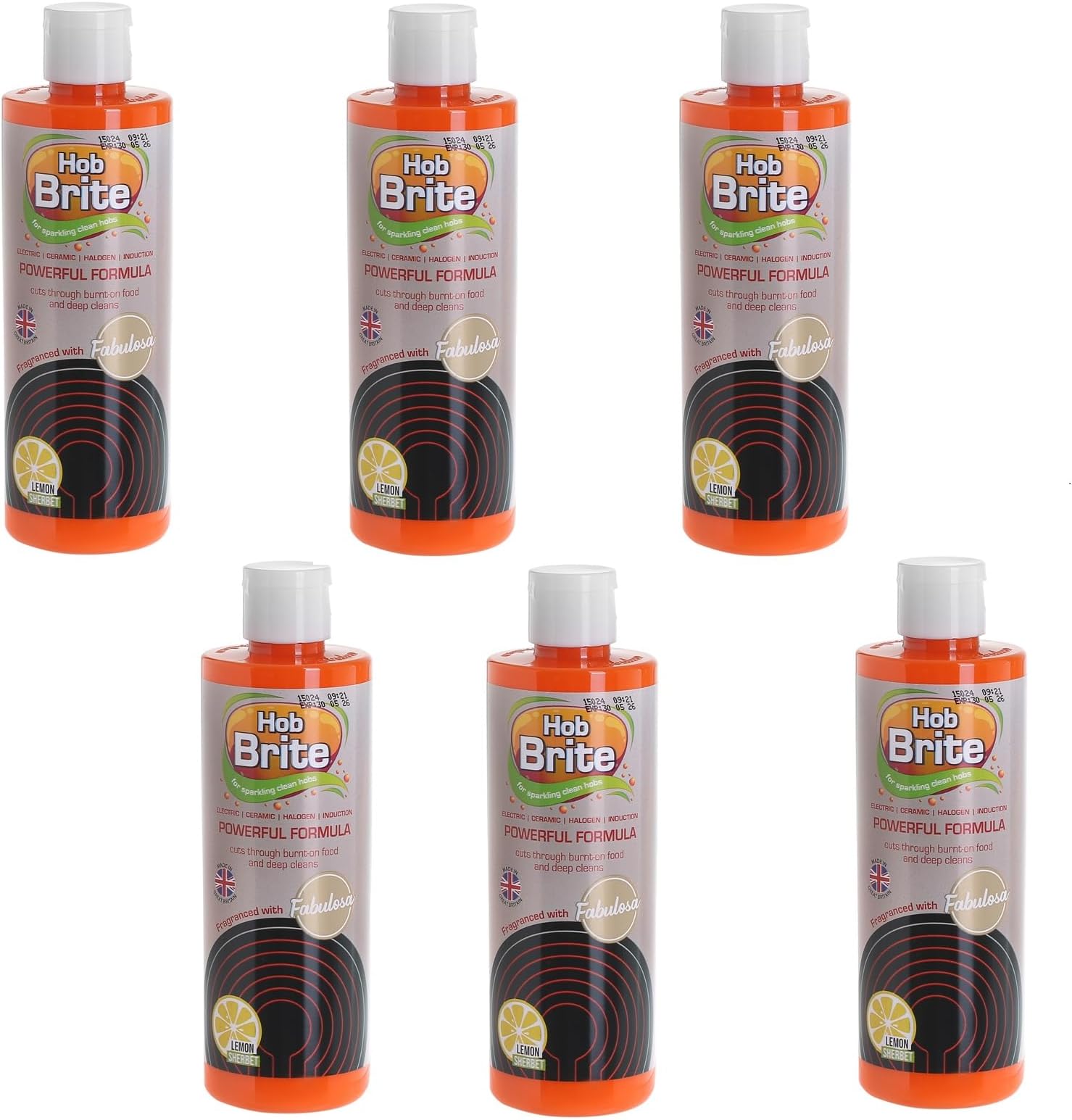 Hob Brite Original Ceramic, Electric, Halogen and Induction Hob Cream Cleaner (300ml, Pack of 6)