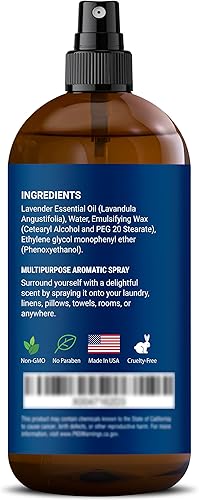 Miniatura 9 de Spray de lino lavanda de 8 onzas líquidas Refrescante de tela y almohada en aerosol para ropa de cama, sábanas y habitaciones Soothing Room Mist