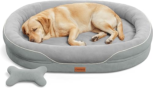 Miniatura 11 de Cama ortopédica XL para perro, cama extragrande para perros, sofá para perros de gran tamaño con refuerzos envolventes completos, cama refrescante