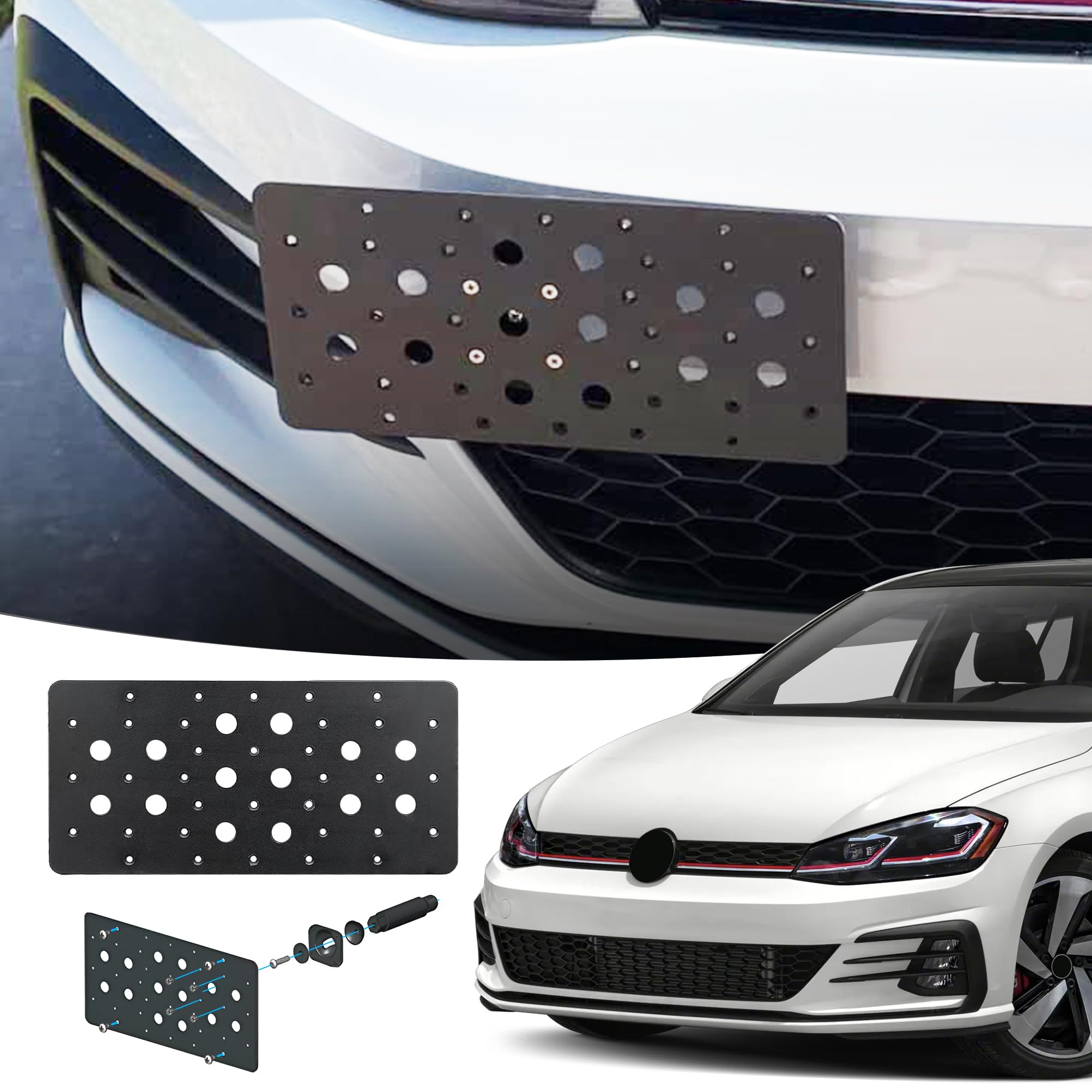 Amazon.com: TrunkNets Inc Bumper Tow Hook License Plate Mount