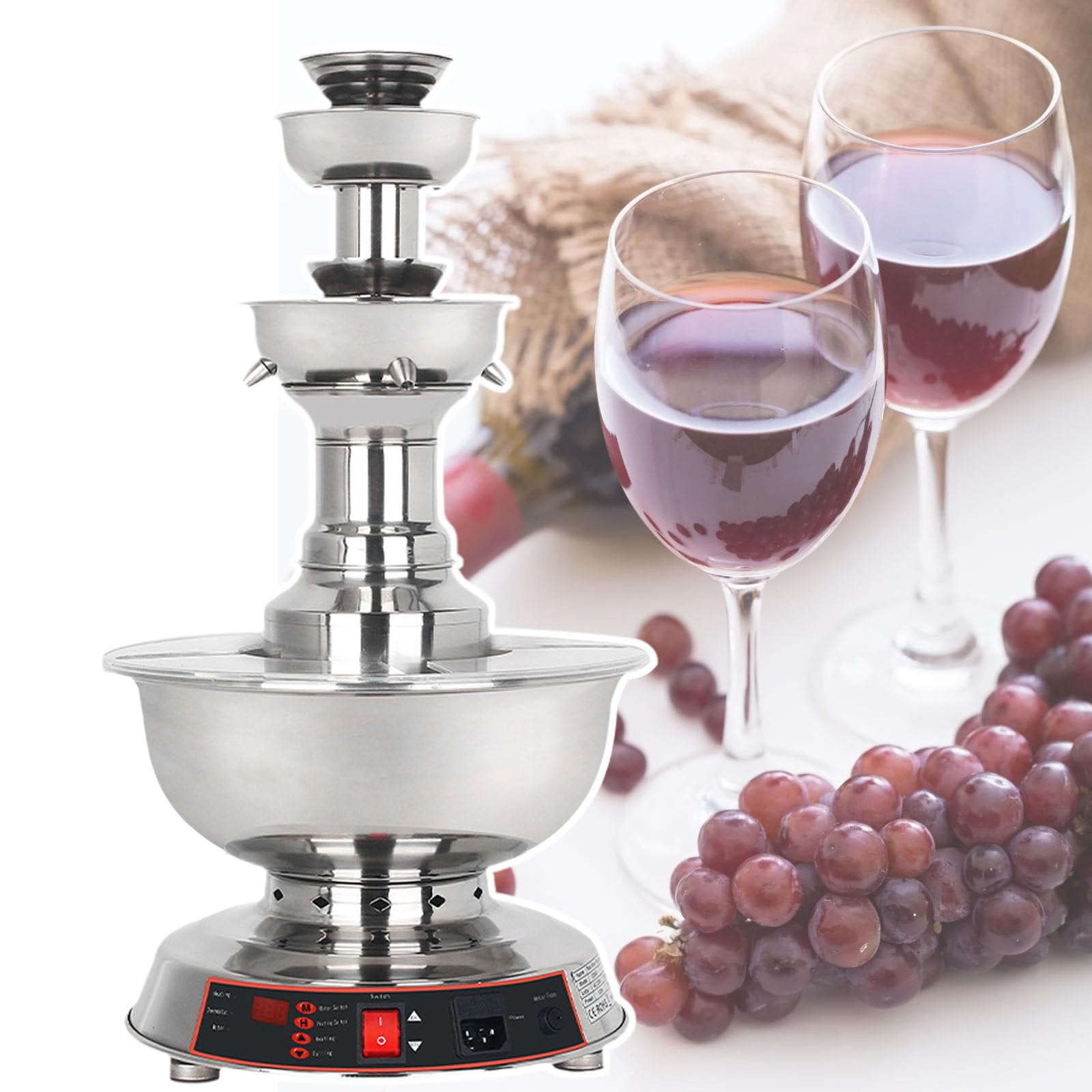 MYUYEE Fountain Machine, 120W Electric Champagne Dispenser, Multifunctional Beverage Dispenser For Hotel