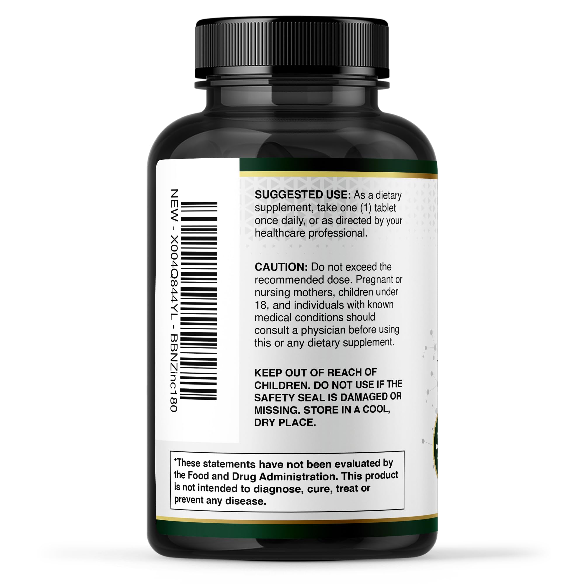Built By Nature Zinc 50 mg, 180 Tablets Zinc Gluconate, Highly-Absorbable, Immune & Antioxidant Support, Non-GMO, Gluten-Free — Amazon image 6