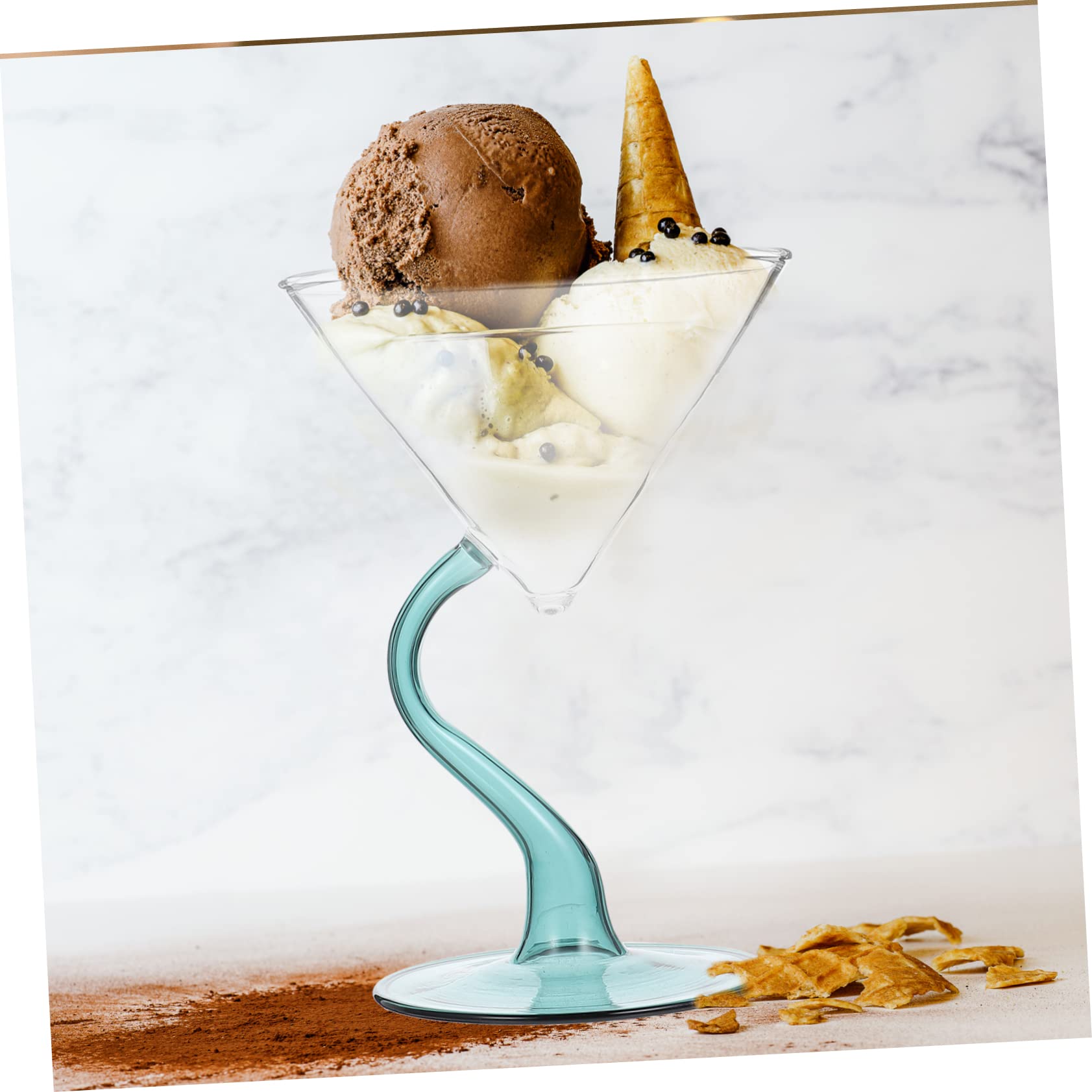 PRETYZOOM 3 Pz Coppa Gelato in Tazze Bicchieri Da Whisky Mini Gelato Bicchieri Da Liquore Ciotola Di Punch Da o Da Martini Coppette o Bicchiere Green